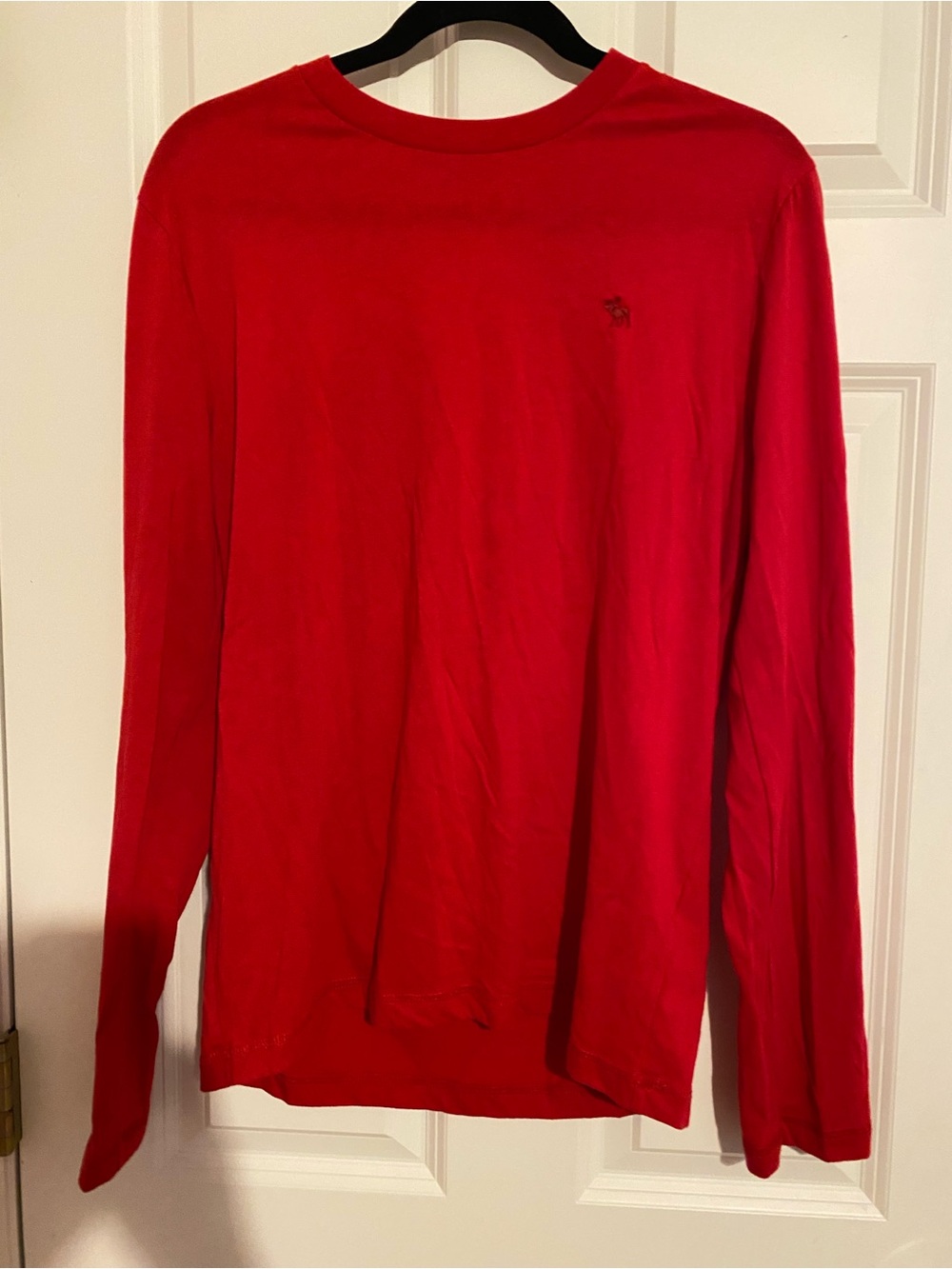 Abercrombie & Fitch long sleeve red muscle shirt mens size medium